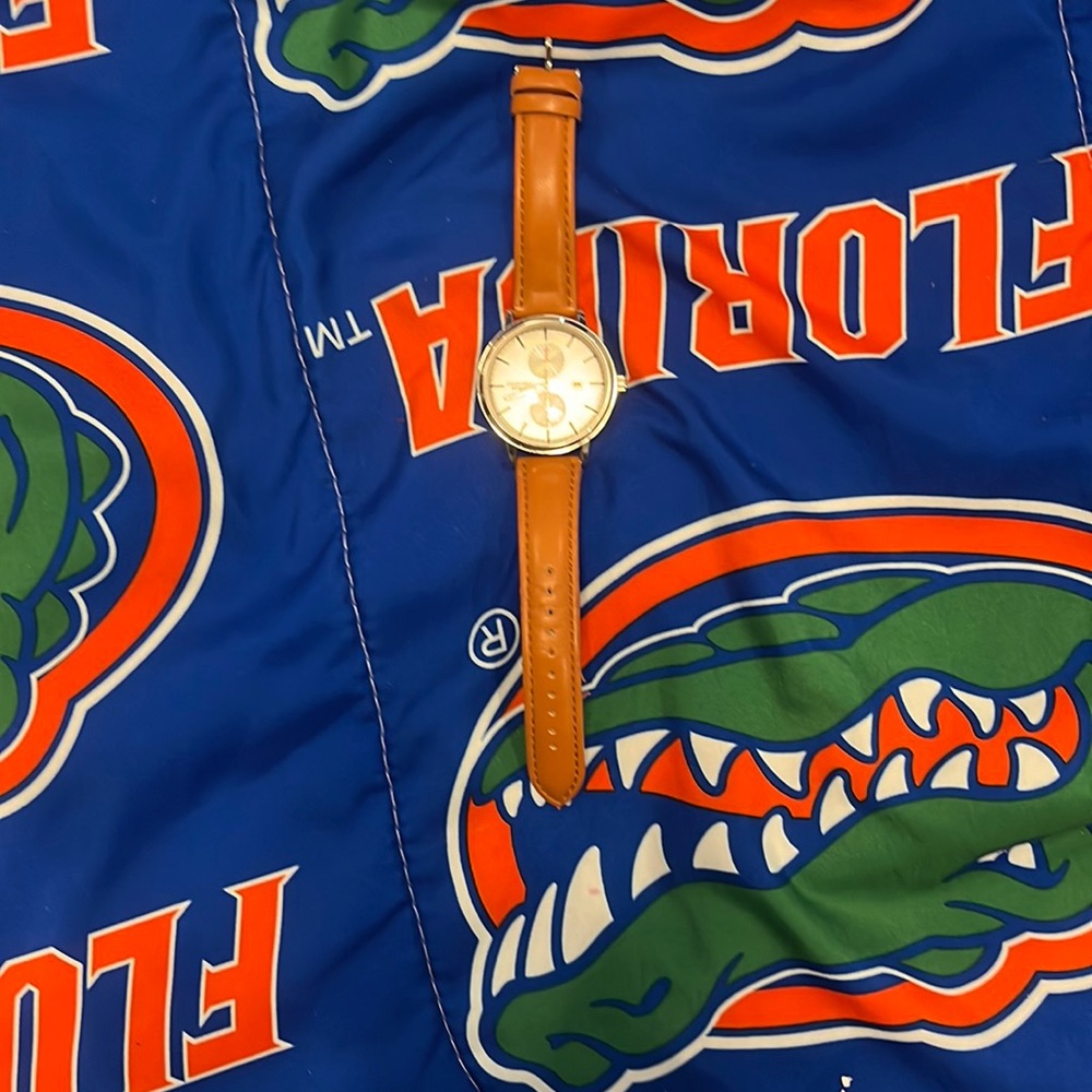 A leather watch
